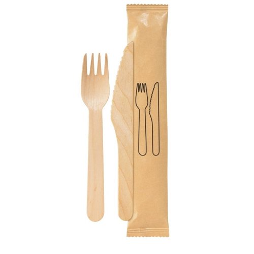 Duni Knife, Fork 16/16,5 cm Natural (Pack of 250) Duni Knife, Fork 16/16,5 cm Natural (Pack of 250)