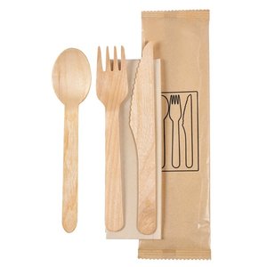 Duni Knife, Fork, Spoon, Brown Napkin 16/16,5/16 cm Natural (Pack of 250)