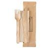 Duni Knife, Fork, Brown Napkin 16/16,5 cm Natural (Pack of 250)