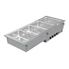 Edenox Water Built-in Electric Bain Marie, 2-Chamber, GN 1/1, 1,6 kW