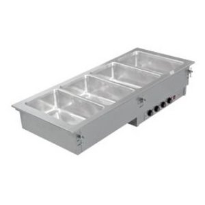 Edenox Water Built-in Electric Bain Marie, 2-Chamber, GN 1/1, 1,6 kW