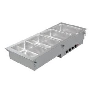Edenox Water Built-in Electric Bain Marie, 3-Chamber, GN 1/1, 2,4 kW