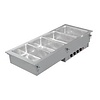 Edenox Water Built-in Electric Bain Marie, 4-Chamber, GN 1/1, 3,2 kW