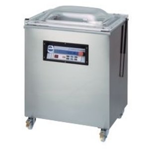 Edenox Stationary Chamber Vacuum Packing Machine, Sealing 2x 460 mm, 40 m³/h, 1,5 kW, 230/400 V with Time-Controlled Remote Control, on Wheels Edenox Stationary Chamber Vacuum Packing Machine, Sealing 2x 460 mm, 40 m³/h, 1,5 kW, 230/400 V with Time-Controlled Remote Control, on Wheels