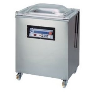 Edenox Stacjonarna pakowarka komorowa, listwy 2x 460 mm, 63 m³/h, 1,5 kW, 230/400 V z pilotem sterowana czasowo, jezdna