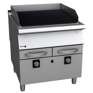 Fagor Gazowy grill lawowy 680 x 690 mm, żeliwny 2 strefy grzewcze, 22 kW na podstawie z szafką Fagor Gazowy grill lawowy 680 x 690 mm, żeliwny 2 strefy grzewcze, 22 kW na podstawie z szafką