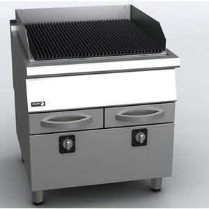 Fagor Electric Cast Iron Charbroiler 680 x 690 mm, 15 kW, 400V on Cabinet Base