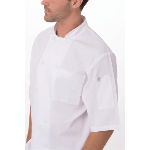Chef Works Bluza unisex biała z krótkim rękawem Chefs Works Montreal Cool Vent L Chef Works Bluza unisex biała z krótkim rękawem Chefs Works Montreal Cool Vent L