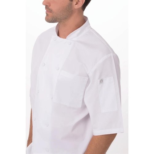 Chef Works Bluza unisex biała z krótkim rękawem Chefs Works Montreal Cool Vent XS Chef Works Bluza unisex biała z krótkim rękawem Chefs Works Montreal Cool Vent XS