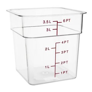 Vogue Polycarbonate Food Container, 3,5 L with Measuring Cup Vogue Polycarbonate Food Container, 3,5 L with Measuring Cup