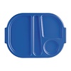 Kristallon Polycarbonate Oval Compartment Food Tray with Handles Blue (Pack of 10)
