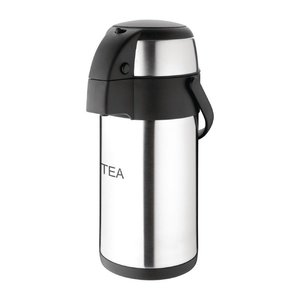 Olympia Stainless Steel Vacuum Tea Flask 3 L with Pump Olympia Stainless Steel Vacuum Tea Flask 3 L with Pump