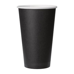 Fiesta Black Single Wall Takeaway Coffee Cups 455 ml (Pack of 1000)