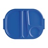 Kristallon Polycarbonate Oval Compartment Food Tray with Handles Blue (Pack of 10)