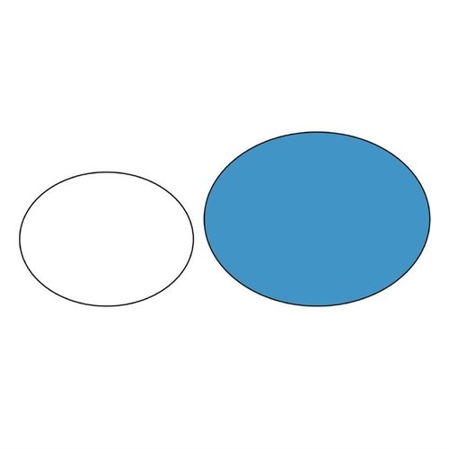 Kristallon Polycarbonate Oval Compartment Food Tray with Handles Blue (Pack of 10)