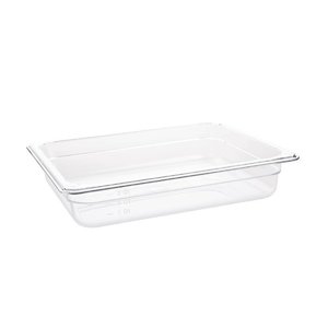 Vogue Polycarbonate Gastronorm Container 1/2 65 mm, Transparent