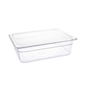 Vogue Polycarbonate Gastronorm Container 1/2 100 mm, Transparent
