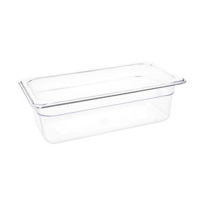 Vogue Polycarbonate Gastronorm Container 1/3 100 mm, Transparent Vogue Polycarbonate Gastronorm Container 1/3 100 mm, Transparent