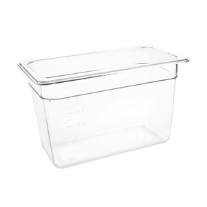Vogue Polycarbonate Gastronorm Container 1/3 200 mm, Transparent Vogue Polycarbonate Gastronorm Container 1/3 200 mm, Transparent