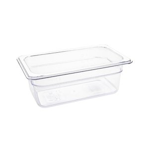 Vogue Polycarbonate Gastronorm Container 1/4 100 mm, Transparent Vogue Polycarbonate Gastronorm Container 1/4 100 mm, Transparent