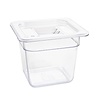 Vogue Polycarbonate Gastronorm Container 1/6 150 mm, Transparent