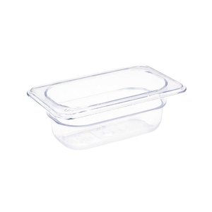 Vogue Polycarbonate Gastronorm Container 1/9 65 mm, Transparent Vogue Polycarbonate Gastronorm Container 1/9 65 mm, Transparent