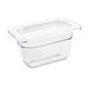 Vogue Polycarbonate Gastronorm Container 1/9 100 mm, Transparent Vogue Polycarbonate Gastronorm Container 1/9 100 mm, Transparent