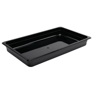 Vogue Polycarbonate Gastronorm Container 1/1 65 mm, Black