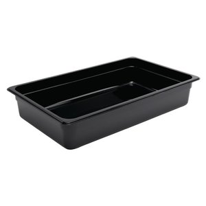 Vogue Polycarbonate Gastronorm Container 1/1 100 mm, Black Vogue Polycarbonate Gastronorm Container 1/1 100 mm, Black