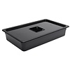 Vogue Polycarbonate Gastronorm Container 1/1 100 mm, Black Vogue Polycarbonate Gastronorm Container 1/1 100 mm, Black