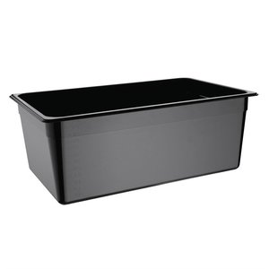 Vogue Polycarbonate Gastronorm Container 1/1 200 mm, Black Vogue Polycarbonate Gastronorm Container 1/1 200 mm, Black