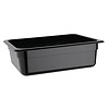Vogue Polycarbonate Gastronorm Container 1/2 100 mm, Black Vogue Polycarbonate Gastronorm Container 1/2 100 mm, Black