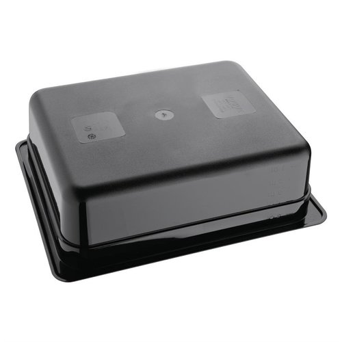 Vogue Polycarbonate Gastronorm Container 1/2 100 mm, Black Vogue Polycarbonate Gastronorm Container 1/2 100 mm, Black