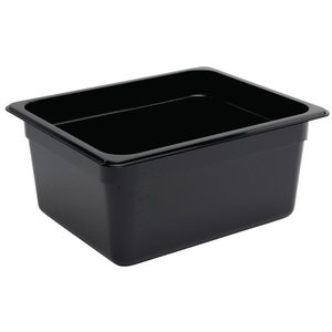 Vogue Polycarbonate Gastronorm Container 1/2 150 mm, Black Vogue Polycarbonate Gastronorm Container 1/2 150 mm, Black