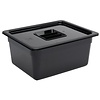 Vogue Polycarbonate Gastronorm Container 1/2 150 mm, Black Vogue Polycarbonate Gastronorm Container 1/2 150 mm, Black