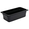 Vogue Polycarbonate Gastronorm Container 1/3 100 mm, Black Vogue Polycarbonate Gastronorm Container 1/3 100 mm, Black