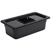 Vogue Polycarbonate Gastronorm Container 1/3 100 mm, Black Vogue Polycarbonate Gastronorm Container 1/3 100 mm, Black