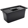 Vogue Polycarbonate Gastronorm Container 1/3 150 mm, Black Vogue Polycarbonate Gastronorm Container 1/3 150 mm, Black