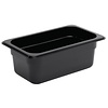 Vogue Polycarbonate Gastronorm Container 1/4 100 mm, Black