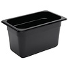 Vogue Polycarbonate Gastronorm Container 1/4 150 mm, Black