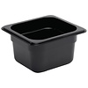 Vogue Polycarbonate Gastronorm Container 1/6 100 mm, Black Vogue Polycarbonate Gastronorm Container 1/6 100 mm, Black