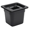 Vogue Polycarbonate Gastronorm Container 1/6 150 mm, Black Vogue Polycarbonate Gastronorm Container 1/6 150 mm, Black