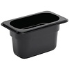 Vogue Polycarbonate Gastronorm Container 1/9 100 mm, Black
