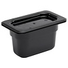 Vogue Polycarbonate Gastronorm Container 1/9 100 mm, Black