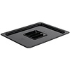 Vogue Polycarbonate Gastronorm Lid 1/2, Black with Handle