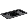 Vogue Polycarbonate Gastronorm Lid 1/4, Black with Handle