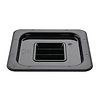 Vogue Polycarbonate Gastronorm Lid 1/6 , Black with Handle