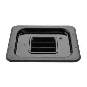 Vogue Polycarbonate Gastronorm Lid 1/6 , Black with Handle Vogue Polycarbonate Gastronorm Lid 1/6 , Black with Handle