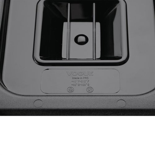 Vogue Pokrywka GN 1/6 z poliwęglanu, czarna z uchwytem Vogue Pokrywka GN 1/6 z poliwęglanu, czarna z uchwytem