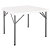 Bolero PE Square Folding Table 3ft White (Single)